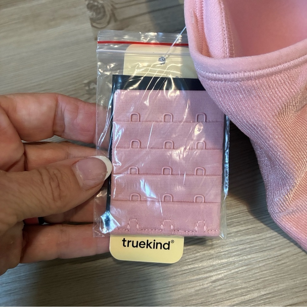 Truekind Daily comfort Wirefree Shaper bra Hook & Eye Rose tan Size XL NEW - Picture 6 of 11